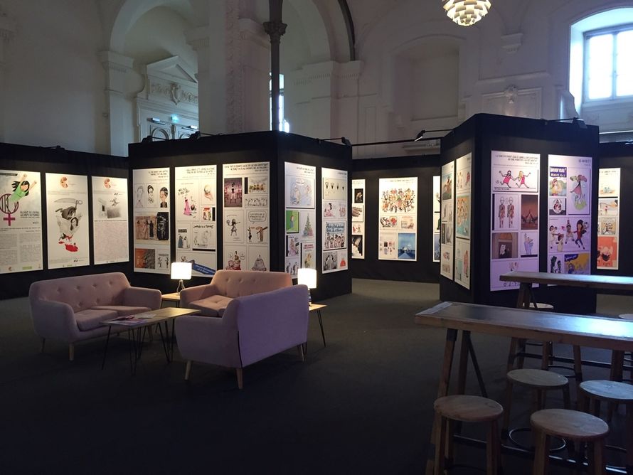 ation de l'exposition au Forum Mondial de la Démocratie, Strasbourg, salle de l'Aubette, 14-21 novembre 2018